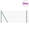 vidaXL Gir&eth;ingarp&oacute;stur Gr&aelig;nn 50 x 0,8 m (25 x 25 mm net) St&aacute;l og PVC