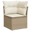 vidaXL 8 stykki gar&eth;s&oacute;fasett me&eth; p&uacute;&eth;um Beige Poly Rattan Acacia