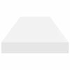 vidaXL Vegghengdar Hillur 2 stk. H&aacute;glans Hv&iacute;tar 80x23,5x3,8 cm MDF