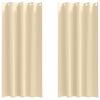 vidaXL Svartgard&iacute;nur me&eth; hringjum 2 pcs Rj&oacute;malitur 225 x 140 cm