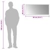 vidaXL LED Baðherbergisspegill 90x40 cm