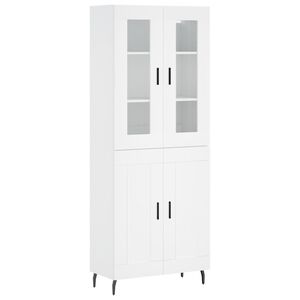 vidaXL H&aacute;r Sk&aacute;pur Hv&iacute;tur 69,5x34x180 cm Samsettur Vi&eth;ur