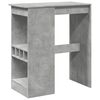 vidaXL Barbor&eth; me&eth; Rekkum Steypugr&aacute;tt 90x47,5x103,5 cm Samsettur Vi&eth;ur