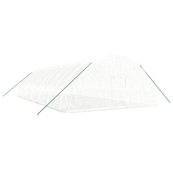 vidaXL Gr&oacute;&eth;urh&uacute;s me&eth; St&aacute;lgrind Hv&iacute;tt 72 m&sup2; 12x6x2,85 m