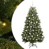 vidaXL Gervi j&oacute;latr&eacute; me&eth; 300 LED Gr&aelig;nn 180 cm PVC og m&aacute;lmur