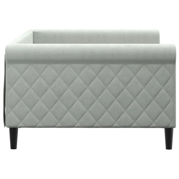 vidaXL Svefns&oacute;fi Lj&oacute;sgr&aacute;r 100x200 cm Flauel