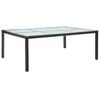 vidaXL Gar&eth;bor&eth; Svart 200x150x74 cm P&oacute;l&yacute;rattan