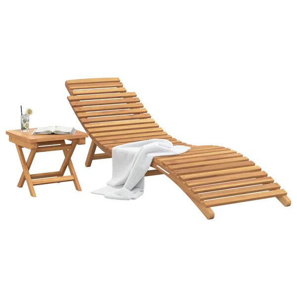 vidaXL S&oacute;lst&oacute;l 2 pcs Br&uacute;nn Solid teak vi&eth;ur