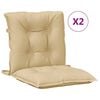 vidaXL St&oacute;lsessur L&aacute;gt Bak 2 stk Drapplita&eth;ar 100x50x7 cm Tau&aacute;kl&aelig;&eth;i