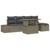 vidaXL Gar&eth;s&oacute;fa sett 6 pcs Gr&aacute;r p&oacute;l&yacute;rattan