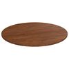 vidaXL Kringl&oacute;tt Bor&eth;plata D&ouml;kkbr&uacute;n &Oslash;80x1,5 cm Me&eth;h&ouml;ndlu&eth; Gegnheil Eik