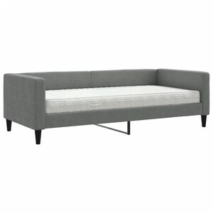 vidaXL Svefns&oacute;fi me&eth; D&yacute;nu D&ouml;kkgr&aacute;r 90x200 cm Efni