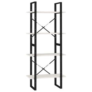 vidaXL 4 h&aelig;&eth;a B&oacute;kask&aacute;pur Hv&iacute;tur 60x30x140 cm Gegnheil Fura