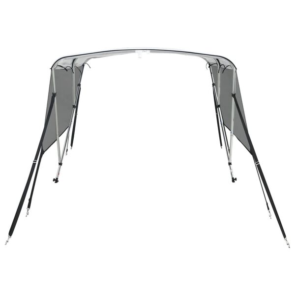 vidaXL 3-boga Biminiskyggni me&eth; Hli&eth;arveggjum 183x(137-152)x137 cm