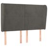 vidaXL H&ouml;f&eth;agafl me&eth; Eyrum 147x23x118/128 cm D&ouml;kkgr&aacute;tt Flauel