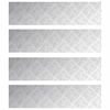 vidaXL Stigaplata R&eacute;tthyrningur 4 pcs Silfur 80 x 20 cm &Aacute;l