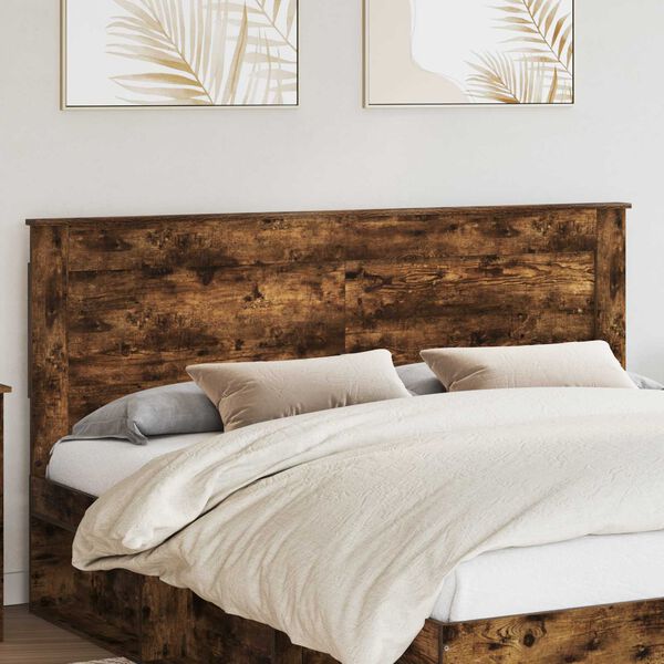 vidaXL H&ouml;f&eth;agafl me&eth; h&ouml;fu&eth;gafl Rau&eth;-eik 200 cm Samsettur vi&eth;ur