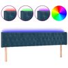 vidaXL LED H&ouml;f&eth;agafl D&ouml;kkbl&aacute;tt 203x16x78/88 cm Flauel