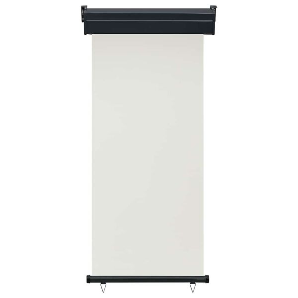 vidaXL Svalaskjólveggur 85x250 cm Rjómahvítur