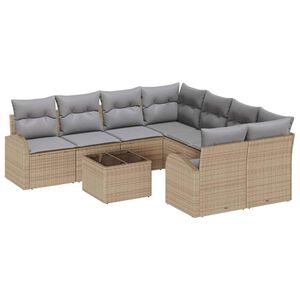 vidaXL Gar&eth;s&oacute;fa sett Drapplita&eth;ur 55 x 55 x 37 cm p&oacute;l&yacute;rattan