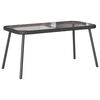 vidaXL S&oacute;fabor&eth; Svartur 90 x 45 x 43 cm p&oacute;l&yacute;rattan
