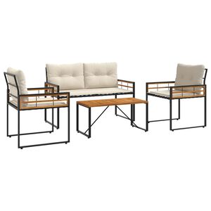 vidaXL Utandyra h&uacute;sgagna sett me&eth; p&uacute;&eth;i 4 pcs Rj&oacute;malitur