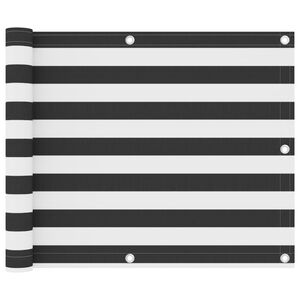 vidaXL Svalaskilr&uacute;m Reykgr&aacute;tt og Hv&iacute;tt 75x500 cm Oxfordd&uacute;kur