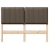 vidaXL B&oacute;lstru&eth; r&uacute;mgafl Br&uacute;nn og Taupe 120 cm Solid furuhikk