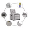 vidaXL Electric Stand up nuddstóll Cloud Grey Efni