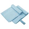vidaXL &Iacute;&thorn;r&oacute;ttahandkl&aelig;&eth;i 2 pcs Bl&aacute;r 50 x 30 cm P&oacute;l&yacute;ester og p&oacute;l&yacute;am&iacute;&eth;