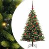 vidaXL Listilega Samanbrj&oacute;ta J&oacute;latr&eacute; 150 LED lj&oacute;s Gr&aelig;nn 150 cm