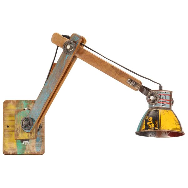 vidaXL Vegglampi I&eth;na&eth;arst&iacute;ll Marglitur Hringlaga E27