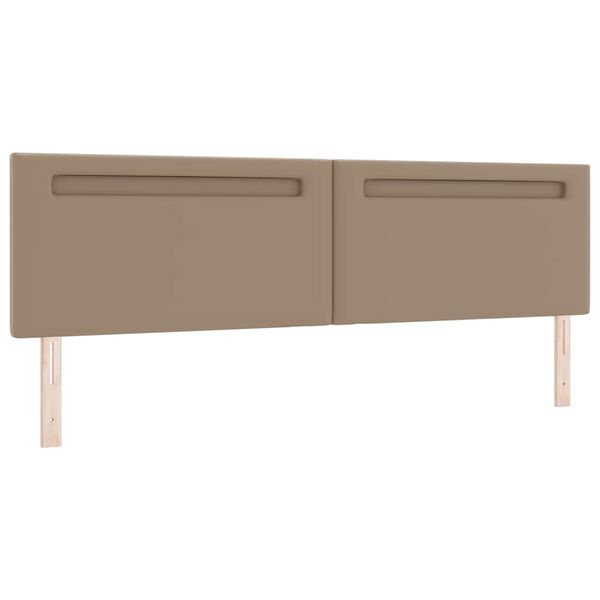 vidaXL LED höfuð Cappuccino 200 cm Gervileður