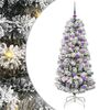 vidaXL Gervi hengdu j&oacute;latr&eacute; me&eth; 150 LED Gr&aelig;nn og hv&iacute;tur 150 cm