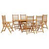 vidaXL Gar&eth;ur bor&eth;sett 7 pcs Drapplita&eth;ur Hrein akas&iacute;utr&eacute;