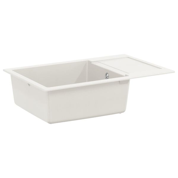 vidaXL Sk&aacute;l Hv&iacute;tt 780 x 500 mm 80% Kvars og 20% Har&eth;v&ouml;rur