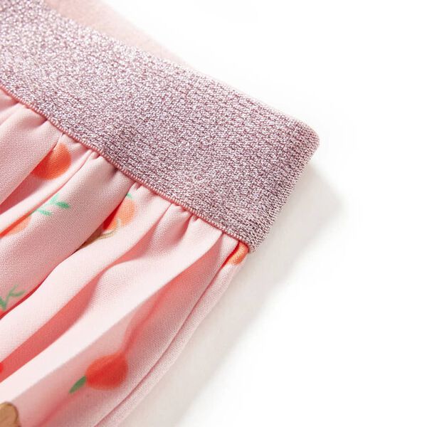 Plíserað Barnapils Ljósappelsínugult 128