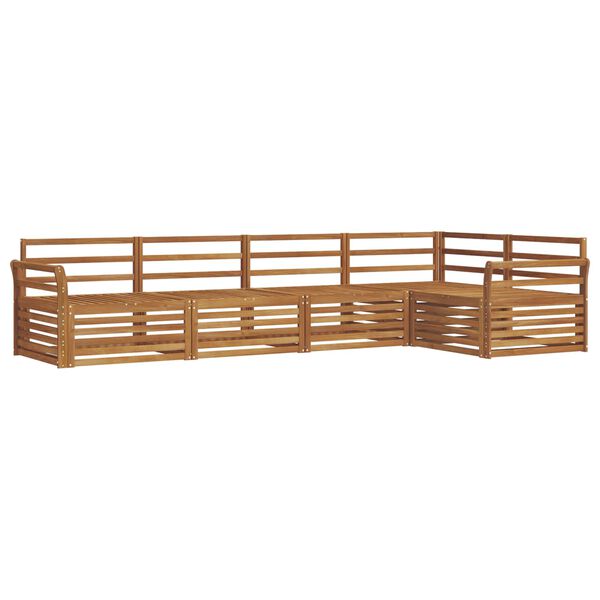 vidaXL &Uacute;ti s&oacute;fasett 5 pcs N&aacute;tt&uacute;rulegur Hrein akas&iacute;utr&eacute;