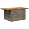 vidaXL 8 stykki garðsófasett með púðum Grey Poly Rattan Acacia