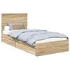 vidaXL Geymslu R&uacute;m me&eth; sk&uacute;ffu Sonoma Eik 90 x 200 cm Samsettur vi&eth;ur