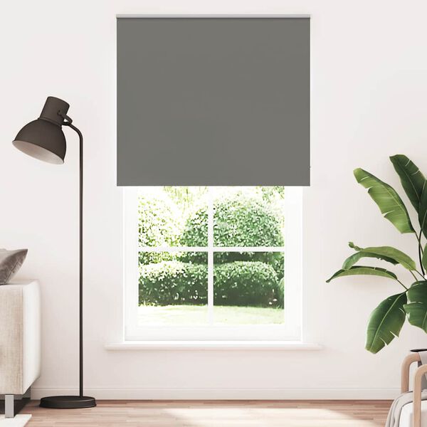 vidaXL R&uacute;llugard&iacute;nur Blackout gr&aacute;r 140x230 cm Efni Breidd 136,6 cm