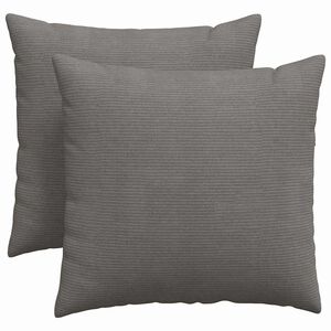 vidaXL S&oacute;fap&uacute;&eth;ar 2 pcs Lj&oacute;sgr&aacute;tt 45 x 45 cm Korduroy efni
