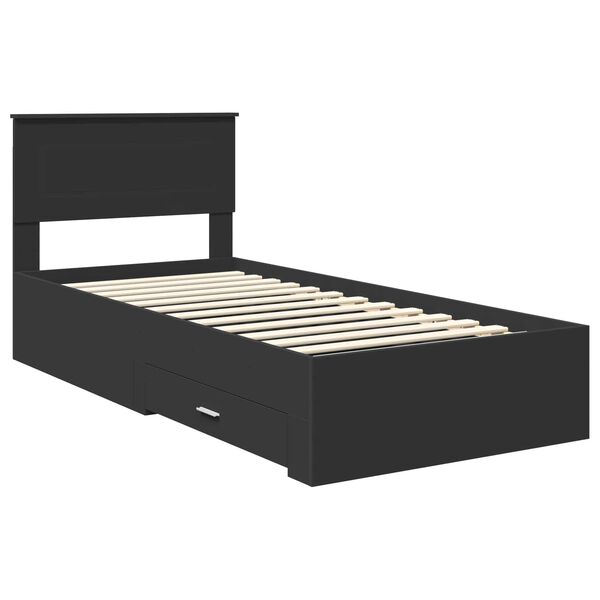 vidaXL Ramsv&iacute;k me&eth; sk&uacute;ffu Svart og silfur 100 x 200 cm Samsettur vi&eth;ur