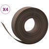 vidaXL Gar&eth;kantar 4 stk. Br&uacute;nn 10 m 15 cm P&oacute;l&yacute;et&yacute;len