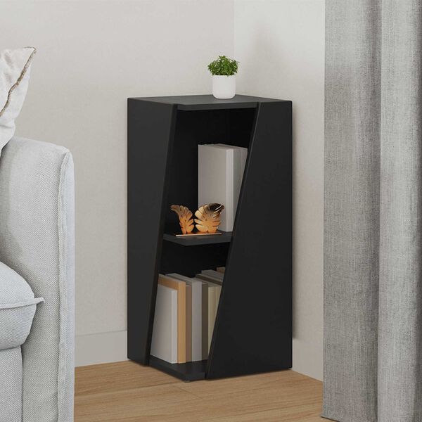 vidaXL Hli&eth;arsk&aacute;pur Svartur 33 x 32 x 70,5 cm Samsettur vi&eth;ur