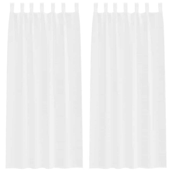 vidaXL Voile gard&iacute;na 2 pcs Hv&iacute;tt 260 x 140 cm P&oacute;l&yacute;ester