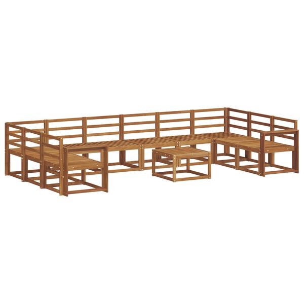 vidaXL &Uacute;ti s&oacute;fasett 11 pcs N&aacute;tt&uacute;rulegur Hrein akas&iacute;utr&eacute;