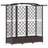 vidaXL H&aelig;kka&eth; be&eth; me&eth; trellis og &thorn;aki Br&uacute;nn 163 x 40 x 126 cm PP