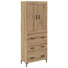 vidaXL H&aacute;bor&eth; me&eth; sk&uacute;ffu 2 pcs Artisan Eik Samsettur vi&eth;ur