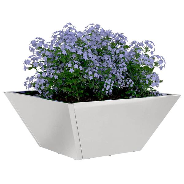 vidaXL Gar&eth;pl&ouml;ntukassi 5 pcs Silfur 35 x 35 x 15 cm Ry&eth;fr&iacute;tt St&aacute;l